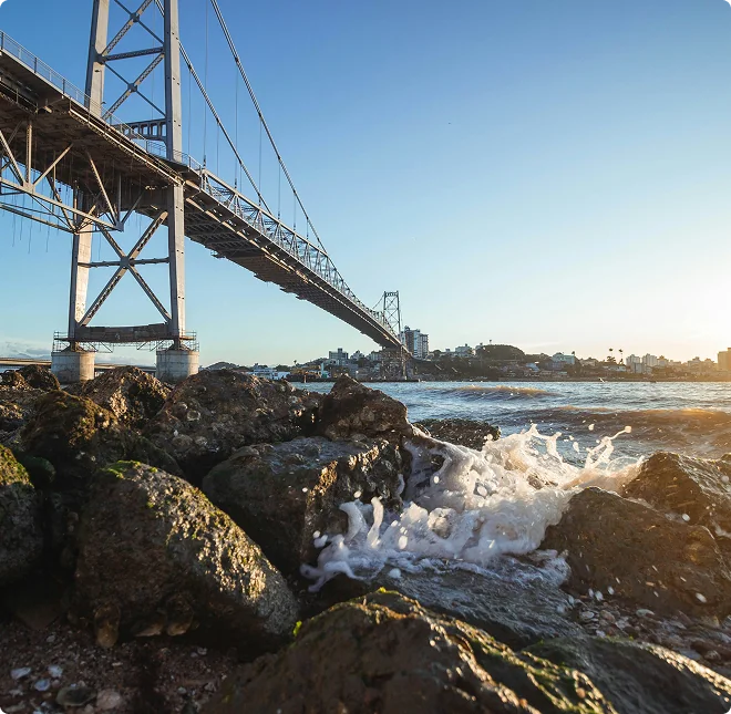 Ponte Hercílio Luz em Florianópolis